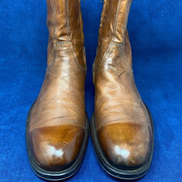 TO BOOT NEW YORK Adam Derrick Men's Brown Leather Boot Ankle Italy 11 46512 - Picture 3 of 10